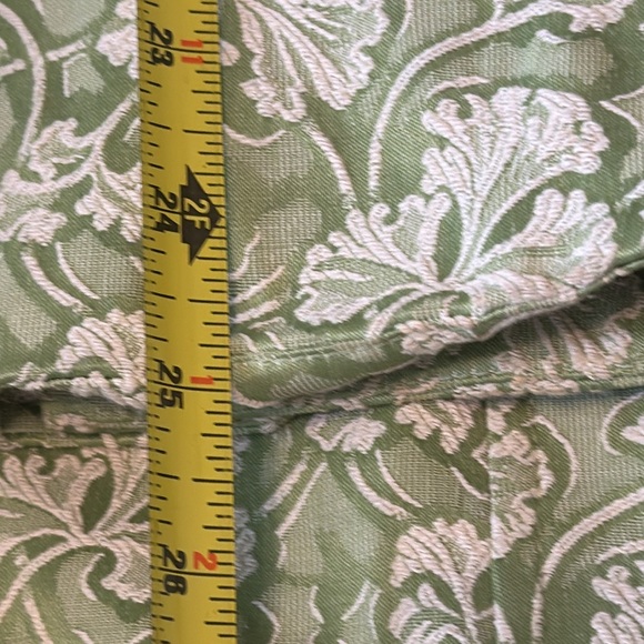 Liz Claiborne size 16 lime green embossed white flowers leaf’s Vtg coat jacket - Picture 14 of 14